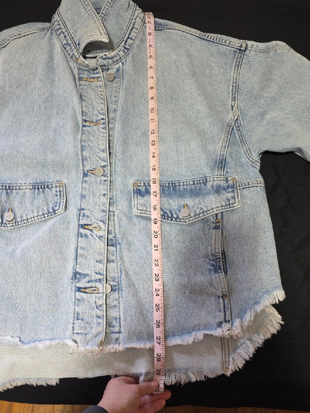 AllSaints Light Wash Denim Jean Jacket - Picture 10 of 12